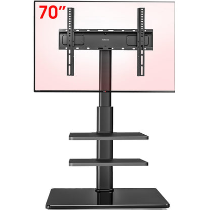 AOKCOS TV Bodenständer 32-70 Zoll höhenverstellbar – Schwarz