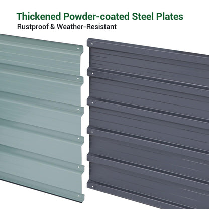 Ohuhu Hochbeet Metall Pflanzenbeet 240x90x60 cm - Anthrazit