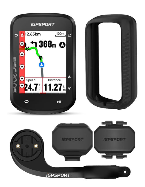 iGPSPORT BSC200S Fahrradcomputer kabellos mit GPS-Routennavigation, 2,4-Zoll-Farbbildschirm, sechs Tasten