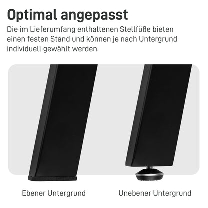 Natural Goods Berlin Y Legs Tischbeine 4er Set - Schwarz 72 cm