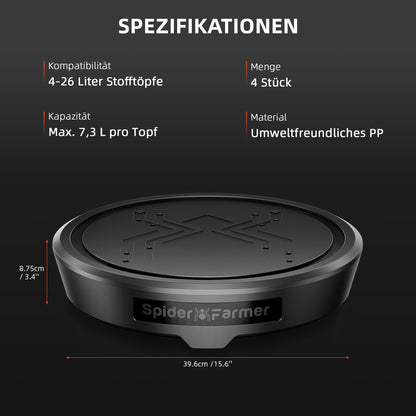 Spider Farmer Selbstbewässerungssystem 4er-Set 50L Indoor