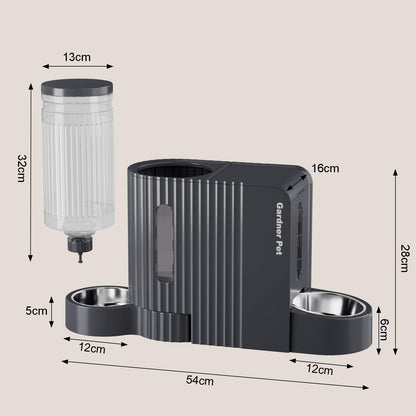 Gardner Pet Futterspender und Wasserspender Set für Katzen und Hunde