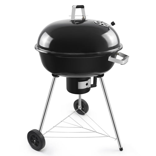 kisidus Kugelgrill Holzkohlegrill mit Deckel und Rädern, 54 cm