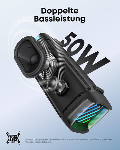 soundcore Boom 3i Outdoor Bluetooth Lautsprecher IP68, Nachtschwarz