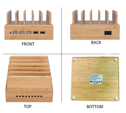 Yisen USB Ladestation 5-Port Ladegerät für Smartphone und Tablet
