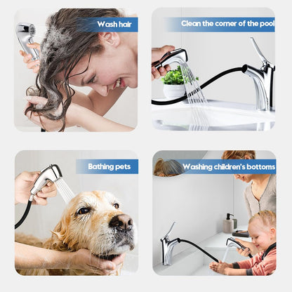 Decaura Waschtischarmatur Bad Einhebelmischer – ausziehbare Brause