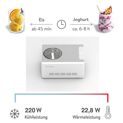 SPRINGLANE Elisa 2,0 L Eismaschine & Joghurtbereiter – Silber