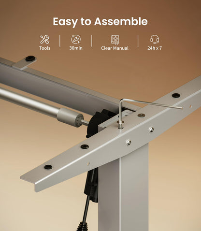 MAIDeSITe T1 Pro Elektrischer höhenverstellbarer Schreibtisch – Grau