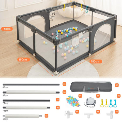COMOMY Laufstall Baby Sicherheitsspielplatz – 150x180cm XXL