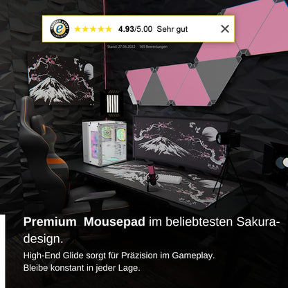 Nyfter Gaming Mauspad Sakura Schwarz - 3XL 1200x600mm