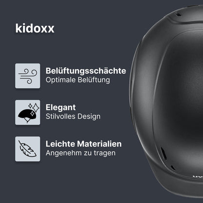 uvex kidoxx Kinder-Reithelm, mitwachsend, 49-54 cm, matt