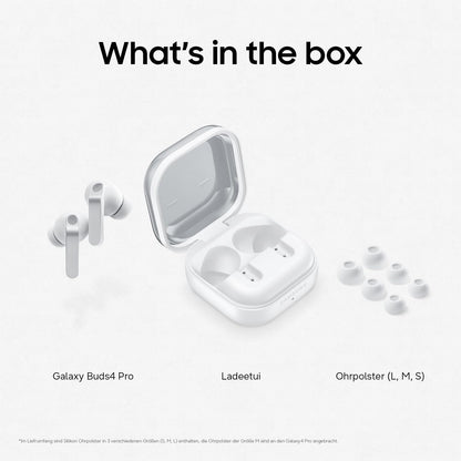 Samsung Galaxy Buds4 Pro, Hi-Fi In-Ear-Kopfhörer mit ANC, White