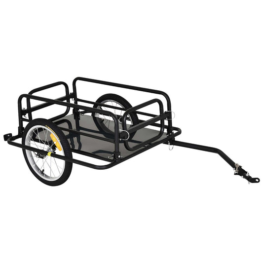 HOMCOM Fahrrad Lastenanhänger Transportanhänger 40kg Schwarz