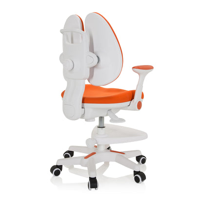 hjh OFFICE 736419 Kid Wing Kinderschreibtischstuhl - Orange/Weiss
