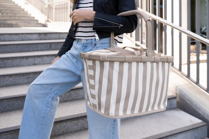 reisenthel carrybag summerstripes coffee Einkaufskorb 22 l