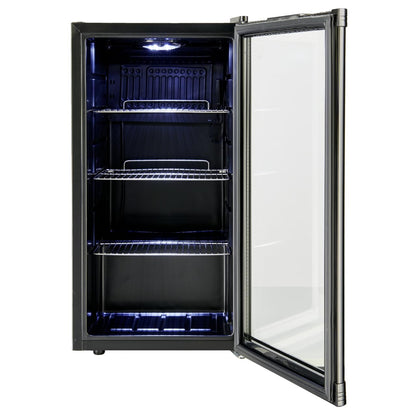 METRO Professional Mini-Kühlschrank GPC1088, 88 L, Glastür, schwarz