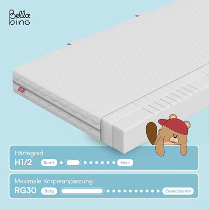 Bellabino Twist Kindermatratze 120x200 cm, Kaltschaum, H1/H2