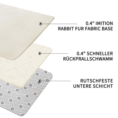 Sour Lemon Flauschiger Teppich Kaninchenfell-Optik 160x230cm