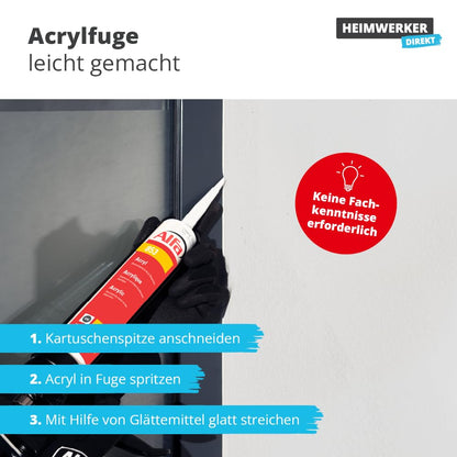 Alfa Acryl-Dichtstoff 310 ml weiss, 20 Kartuschen, Maler-Acryl