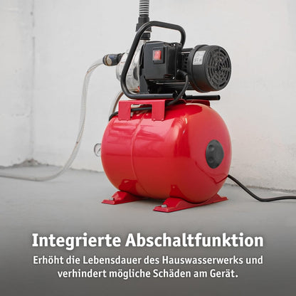 WALTER Edelstahl-Hauswasserwerk 1200 W, 3.800 l/h, 19 l Druckbehälter