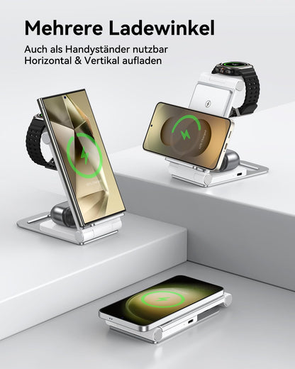 Bolvunes 3-in-1 Induktive Ladestation für Samsung Galaxy, Watch & Buds