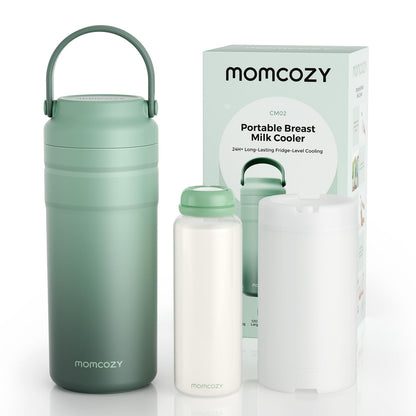 Momcozy Muttermilchkühler CM02 tragbar, 24 h eisfreie Kühlung, 350 ml