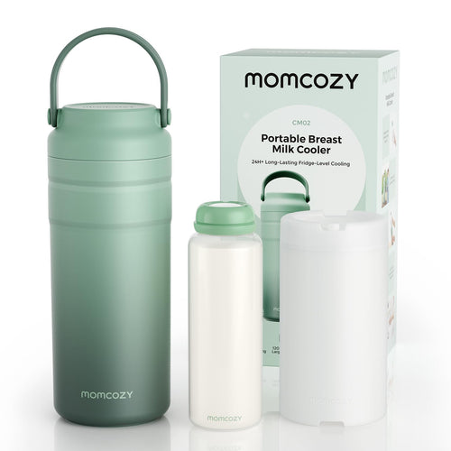 Momcozy Muttermilchkühler CM02 tragbar, 24 h eisfreie Kühlung, 350 ml