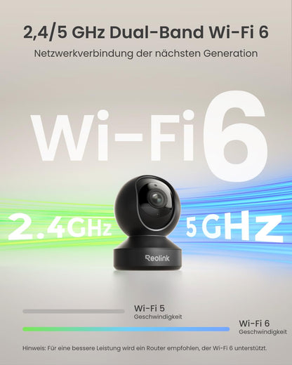 Reolink E1 Zoom 4K PTZ WLAN Überwachungskamera Innen - Schwarz