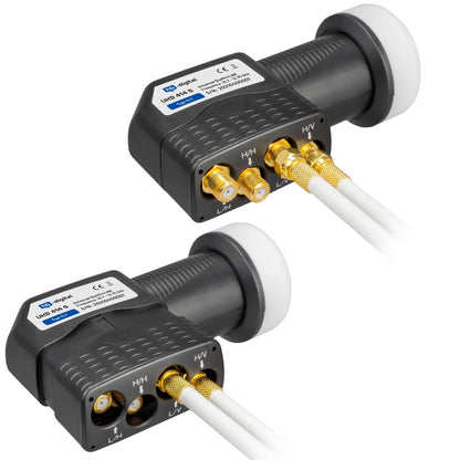 HB-DIGITAL Quattro LNB Schwarz Multischalter Sat-Set - 8 Teilnehmer