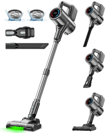 VersLife S7 Pro Akku-Stabstaubsauger kabellos, 500 W, LED-Display