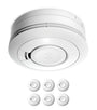 Ei Electronics Ei650 Rauchwarnmelder, 6er Set mit 10-Jahres-Batterie – runde Melder in Weiss