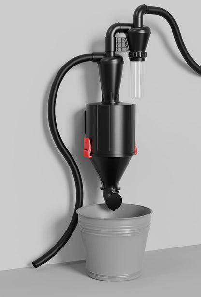 Doppelfilter Zyklon Staubsammler – 2-in-1 Eimer, Wandmontage