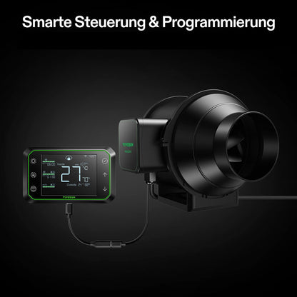 VIVOSUN AeroZesh S4 EC-Motor Inline-Rohrventilator - 100mm