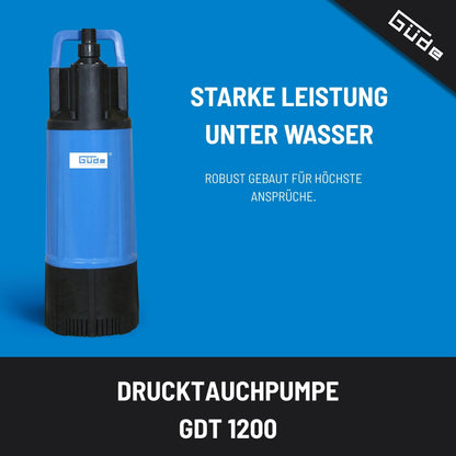Güde Drucktauchpumpe GDT 1200 (1200 W, 6000 l/h, 40 m Förderhöhe)