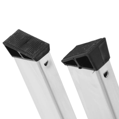 FORYOURPROTECTION Trittleiter 3 Stufen, Alu-Klapptritt, 150 kg