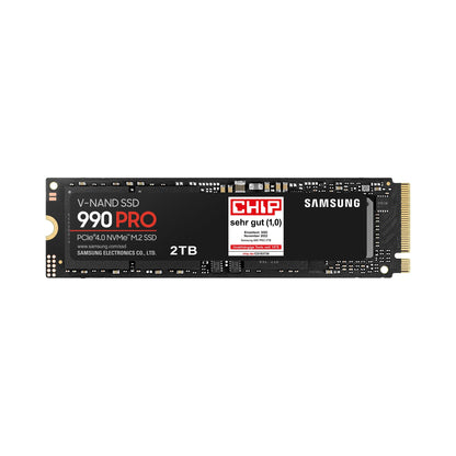 Samsung 990 PRO NVMe SSD - 2 TB PCIe 4.0 MZ-V9P2T0BW. Schwarze M.2 2280 Platine. Interner Datenspeicher für PCs.