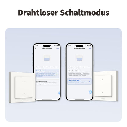 Aqara Lichtschalter H2 EU, smarter Wandschalter, 2 Tasten 1 Kanal