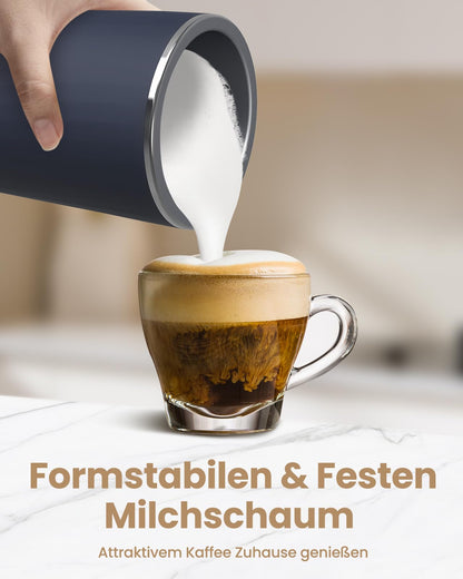 SIMPLETASTE Milchaufschäumer elektrisch 4-in-1, 500 W, Dunkelblau
