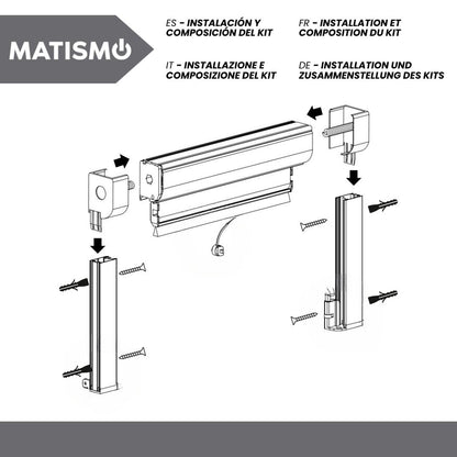 MATISMO Fliegengitter Insektenschutzrollo aus Aluminium nach Mass