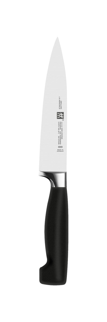 ZWILLING Vier Sterne Messerblock 6-teilig Buche Holz Schwarz