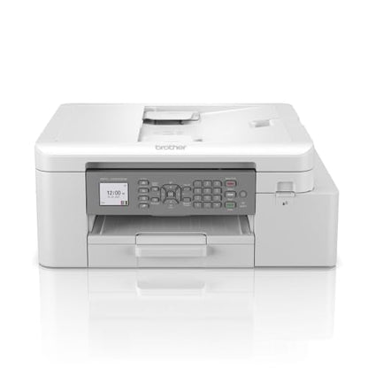 Brother MFC-J4340DWE Tintenstrahl-Drucker - Hellgrau. Quaderförmiger, hellgrauer Drucker. Druckt, scannt und kopiert Dokumente und Fotos im Büro oder Zuhause.
