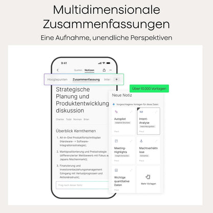 Plaud NotePin KI-Sprachrekorder, 64 GB, 112 Sprachen, Kosmisches Grau