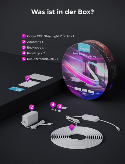 Govee COB Strip Light Pro Smart LED Streifen 5m RGBIC Warmweiss