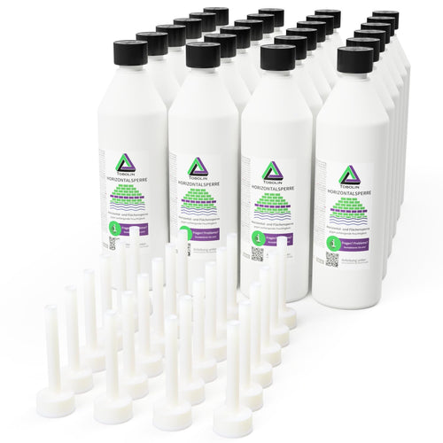 TOBOLIN Horizontalsperre Wassersperre – 24x 500ml Set inkl. Aufsatz