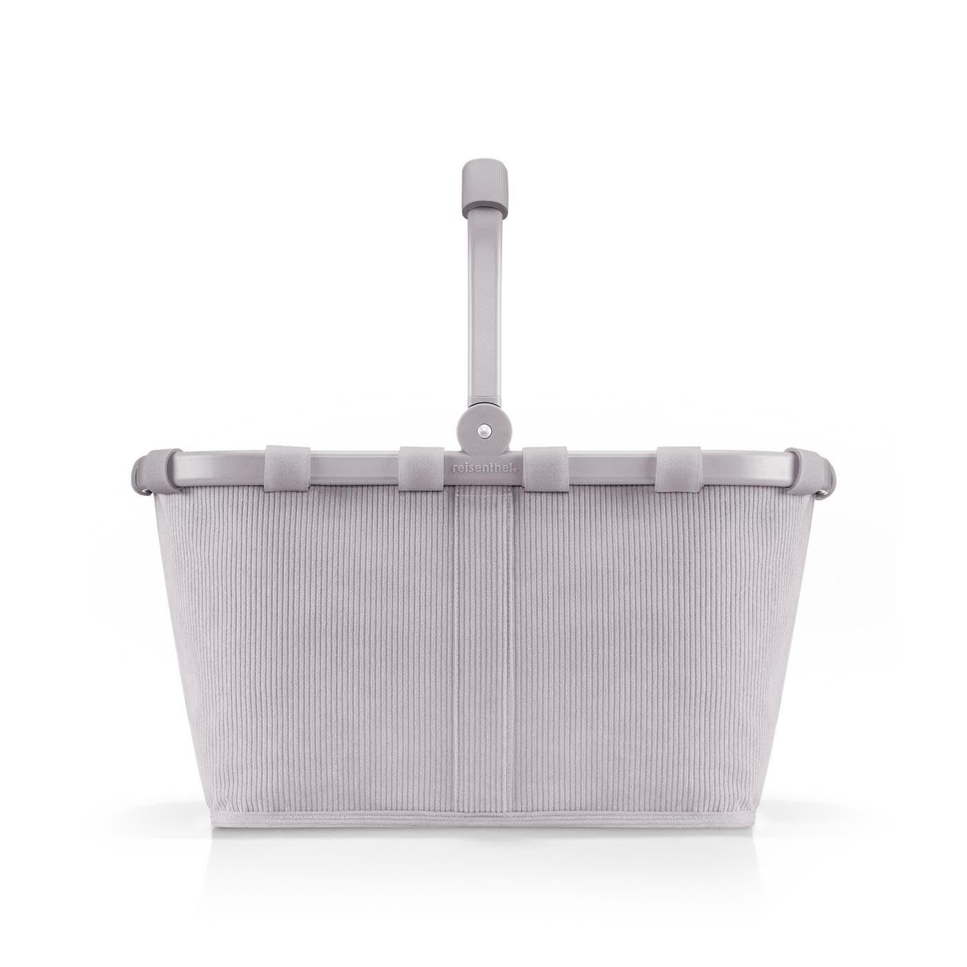 reisenthel carrybag cord grey – Einkaufskorb mit Aluminiumrahmen und umklappbarem Griff