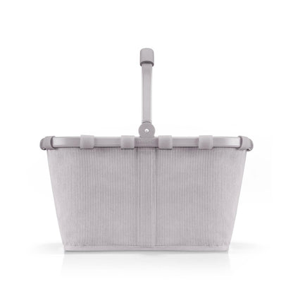reisenthel carrybag cord grey – Einkaufskorb mit Aluminiumrahmen und umklappbarem Griff