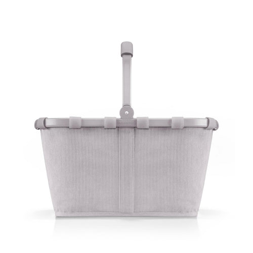 reisenthel carrybag cord grey – Einkaufskorb mit Aluminiumrahmen und umklappbarem Griff