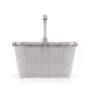 reisenthel carrybag cord grey – Einkaufskorb mit Aluminiumrahmen und umklappbarem Griff