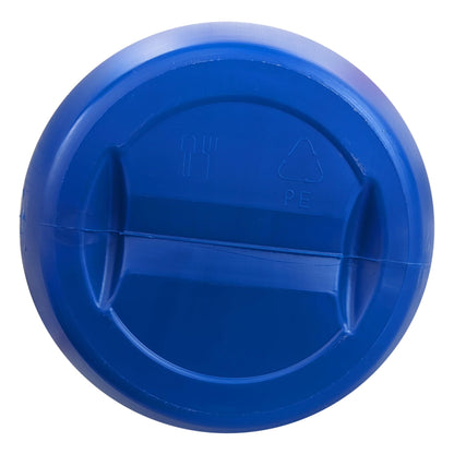 plasteo Weithalsfass 120 Liter mit Deckel und Spannring, Blau