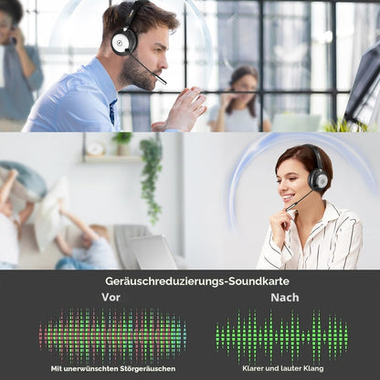 Wantek Bluetooth Headset mit Mikrofon, V5.2 und USB-Dongle
